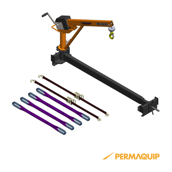 Permaquip Swinglift Crane to Suit Type A or B Trolley Side Fitting with Straps