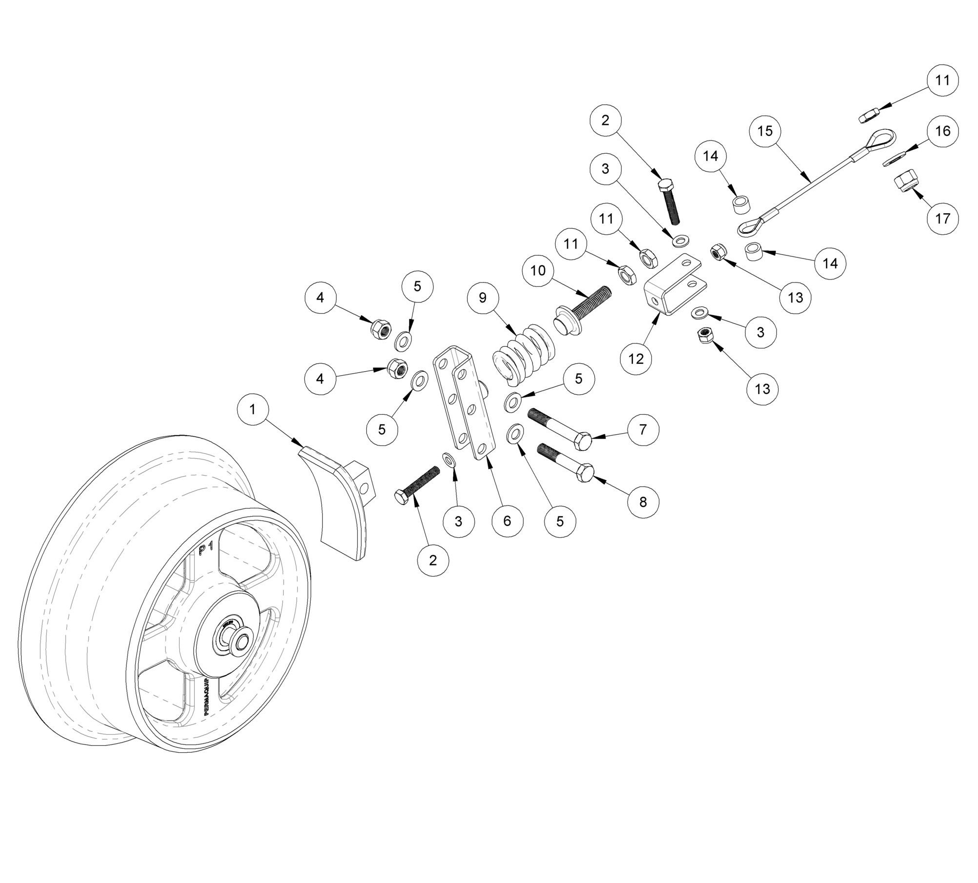 Braked Wheel Assembly