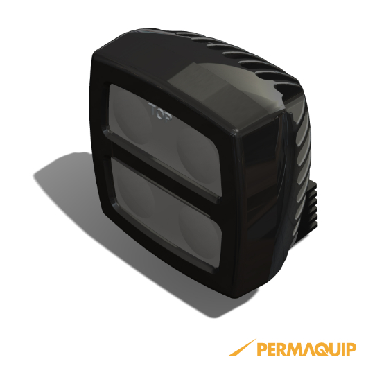 Permaquip Rail Scrubber LED Square Work Lamp 12v M8 Fittings 040827540
