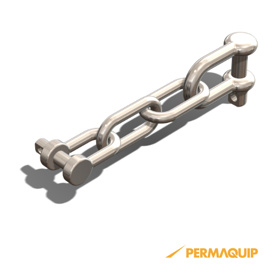 D Shackle Chain Assembly for Permaquip Rail Scooter 30267