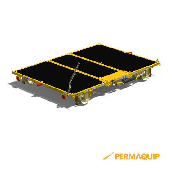 Permaquip Type B Towing Trailer with Air Brakes for Rail Maintenance 38239