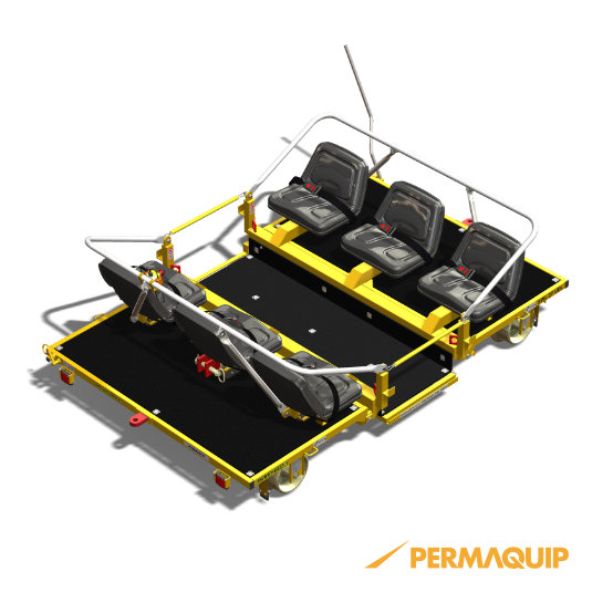 Permaquip Type B Personnel Carrier with Air Brakes for Rail Maintenance 38374