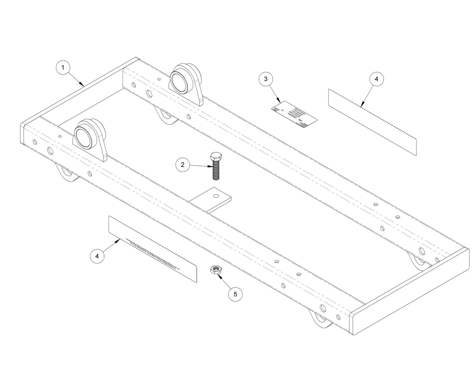 Permaquip Rail Scrubber Base Frame Components